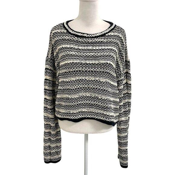 La Ligne Wool Cashmere Blend Chunky Textured Knit Cropped Sweater size Large - Picture 1 of 11